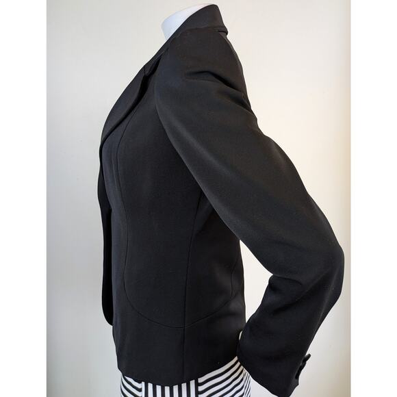 White House Black Market Blazer 8 Black Tailored Two Button Lined Classic Work - Picture 5 of 12